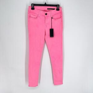 Black Orchid Denim NEW Skinny Jeans Sz 27 Faded Bright Pink Stretch Cotton Blend